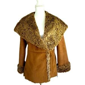 Terry Lewis - Luxuries Faux Suede and Fur Jacket, sizePS, NWT